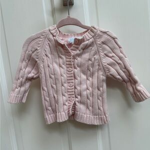 Baby Dove 3-6M Girls Pink Button Down Sweater